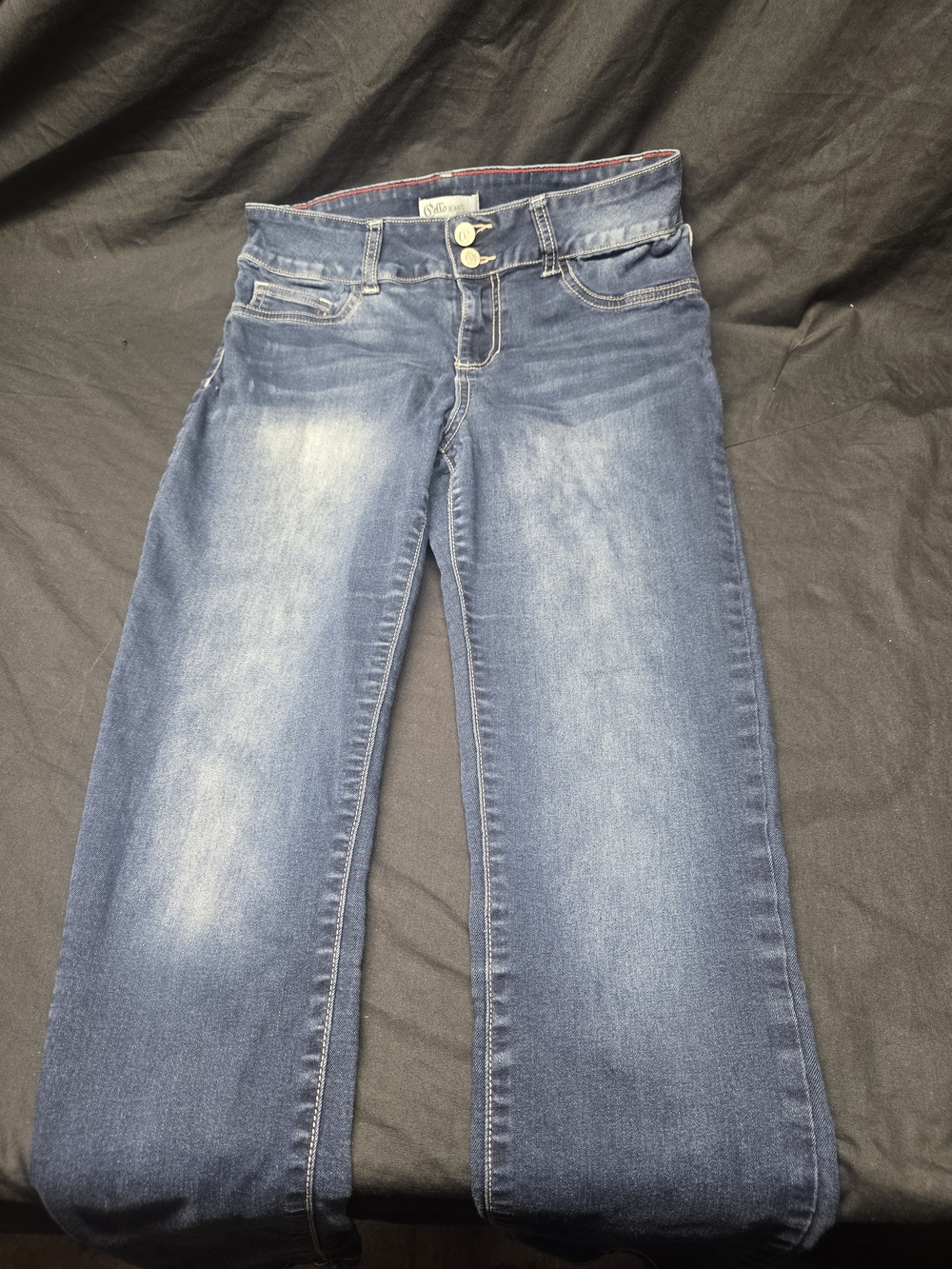 Cello Jeans Los Angeles Juniors 11 Light Blue Stonewash Straight Leg Stretch